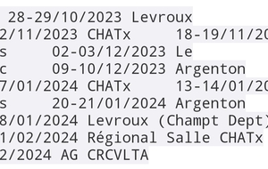 dates concours salle 2023/2024